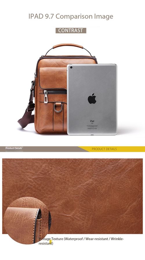 WEIXIER Men's PU Leather Crossbody Messenger Bag - Retro Street Style, Large Capacity, Adjustable Strap for Business Travel, Daily Use, Father's Day Gifts, Work & Men's Adult Accessories, Work Accessories, Men's Accessories For Adults