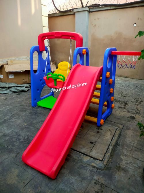 3 in 1 Outdoor Kids Slide with swing sets