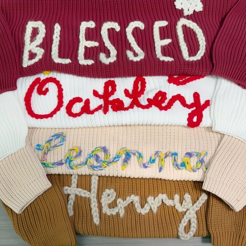 Personalized Baby Name Sweater