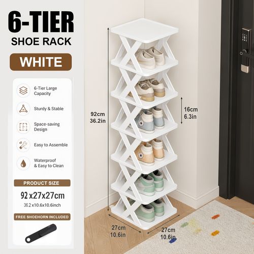 6 Tier Foldable Shoe Rack