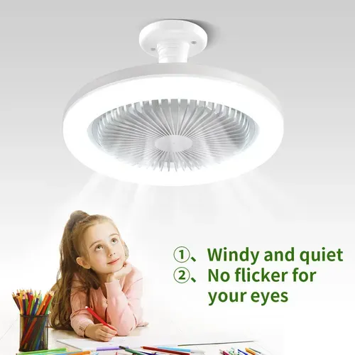 Ceiling Fan With Light Emitting Diode Light Cooling Electric Fan Light Chandelier