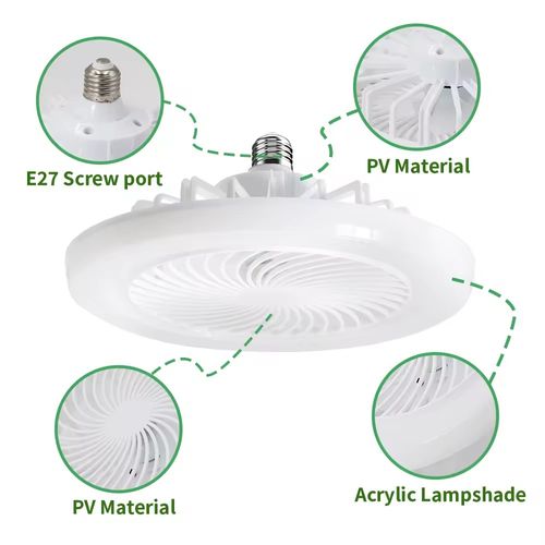 Ceiling Fan With Light Emitting Diode Light Cooling Electric Fan Light Chandelier