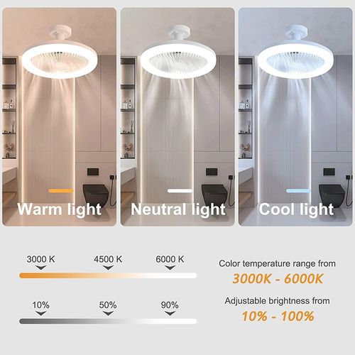 Ceiling Fan With Light Emitting Diode Light Cooling Electric Fan Light Chandelier