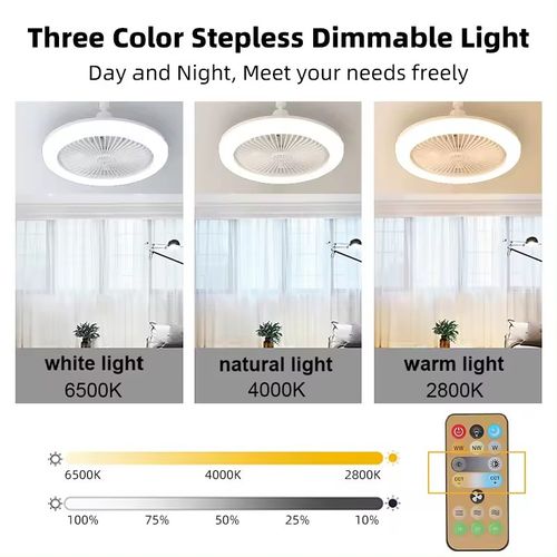 Ceiling Fan With Light Emitting Diode Light Cooling Electric Fan Light Chandelier