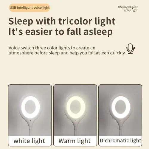 Portable Mini Intelligent Voice-activated Reading Desk Lamp