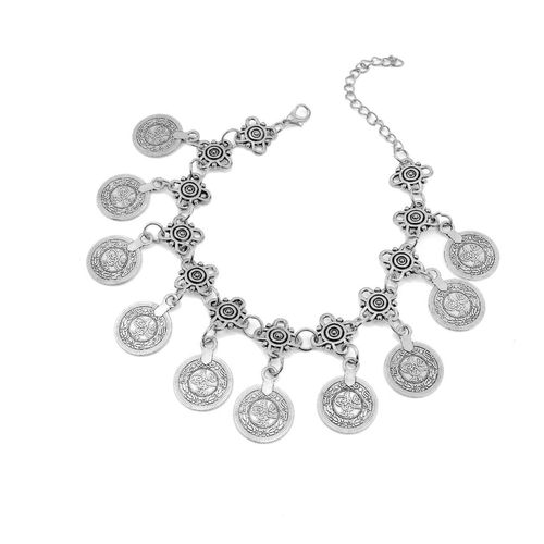 Vintage Fringe Coin-Style Anklet