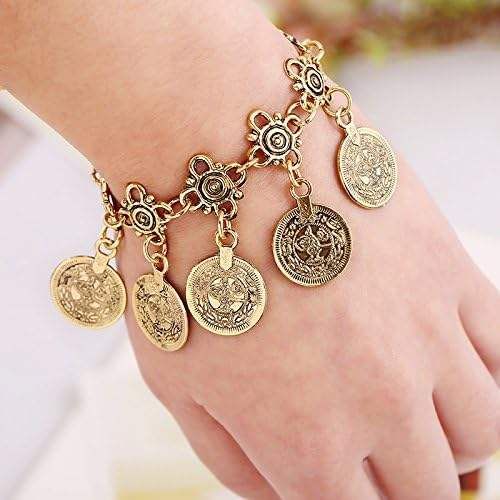 Vintage Fringe Coin-Style Anklet
