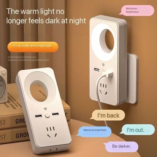 Luz de presença controlada por voz, lâmpada de proteção ocular USB, candeeiro de mesa LED, candeeiro de parede com casquilho