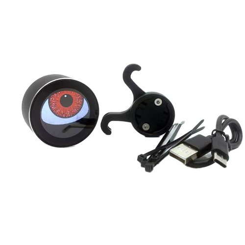 Luz de segurança USB Devil Eye 82 modos para bicicleta e moto