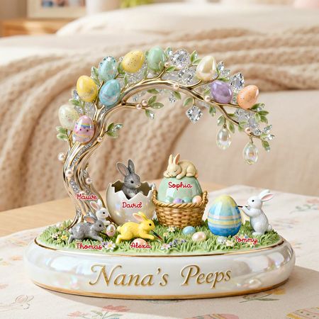 Cute Rabbit Under Easter Tree, Personalized Gifts For Grandma & Other Family Members