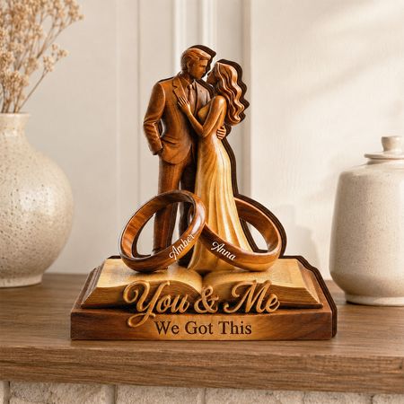 You And Me We Got This - Personalized Customized 3-layered Wooden Plaque - Faith Love Gift For Couples, Wife, Husband