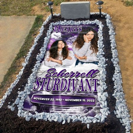 Custom Photo Forever In Our Hearts Memorial Grave Blanket