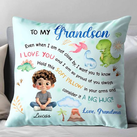 To My Grandson – Never Forget How Much You Are Loved | Personalised Pillow Gift