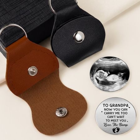 Custom Pocket Hug with Ultrasound Image - Gifts From The Bump To Dad to be