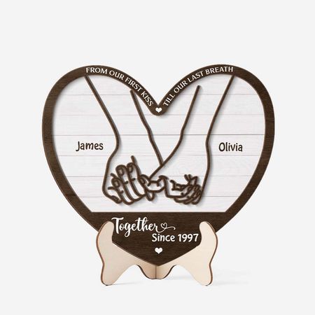 Personalised From Our First Kiss Till Our Last Breath Wooden Plaque