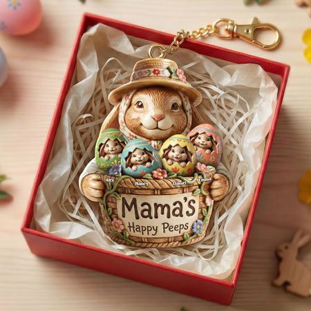 Easter Eggs Keychain - Personalized Gifts For Mom Keychain