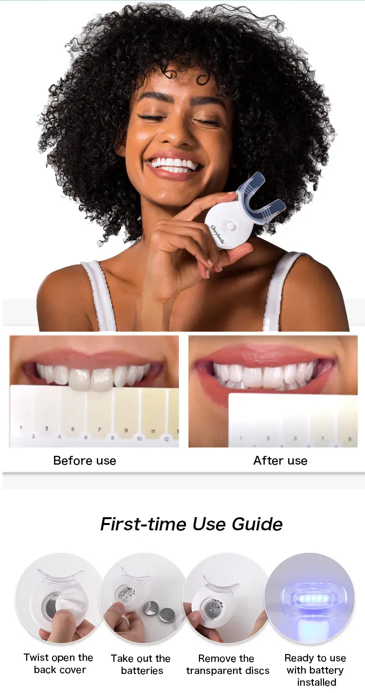 Conjunto de aparelho de brancamento dental