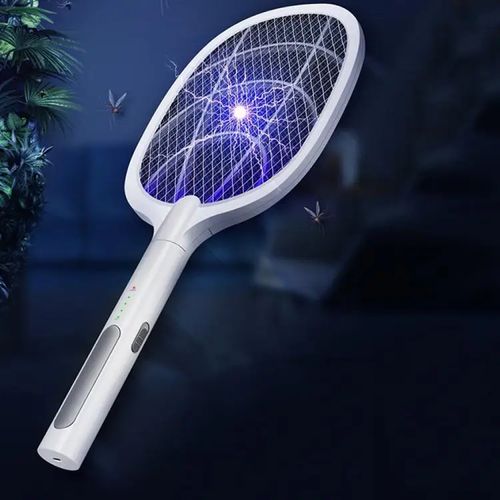 Mosquito Killer Racket Elétrica Recarregável Lâmpada Led