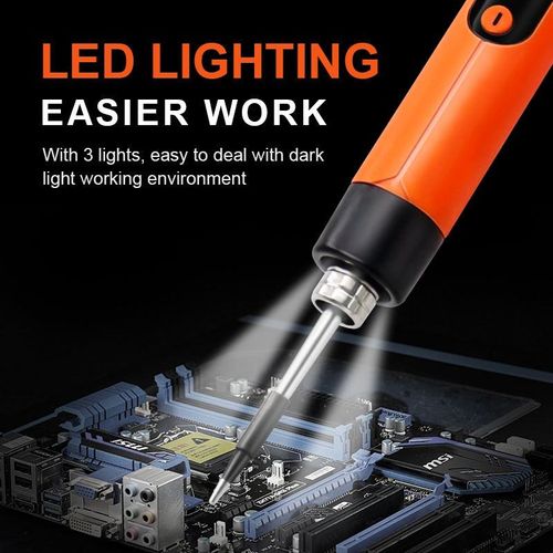 Ferro de Solda Digital Portátil com Display USB, Conjunto de Ferramentas com Bateria de Lítio e Carregamento Sem Fio para Uso Doméstico, Eletrodoméstico