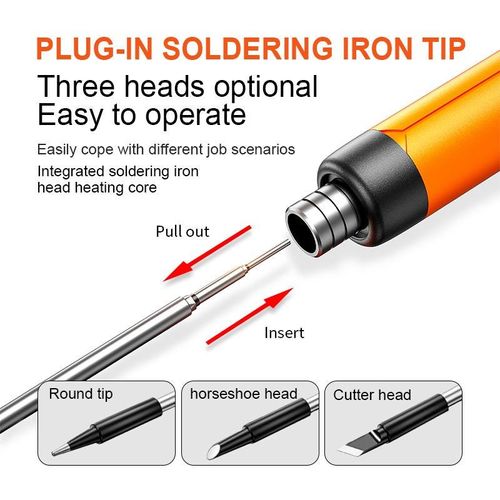 Ferro de Solda Digital Portátil com Display USB, Conjunto de Ferramentas com Bateria de Lítio e Carregamento Sem Fio para Uso Doméstico, Eletrodoméstico