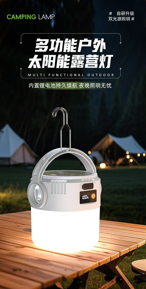 Nova Lanterna de Camping Solar com Display Digital 2026 | Lanterna com Controle Remoto e 3 Fontes de Luz & Power Bank