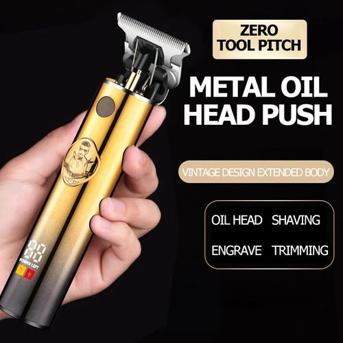 Recarregável Aparador De Cabelo Elétrico Retro Display Digital Must-Have para Escultura Retro Pompadour Penteados Novo Elétrico Elétrico
