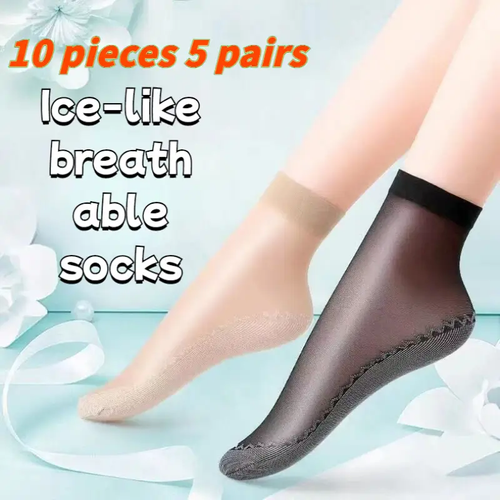 10 Pairs of 5  Double  Ice-Feeling Breathable Socks