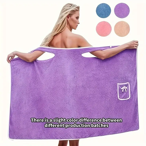 Luxurious Purple Coral Fleece Women's Bathrobe