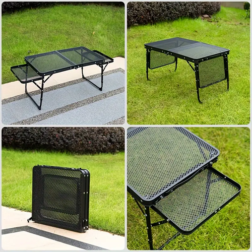 Outdoor Portable Folding Table, Up And Down Barbecue Table, Stand Portable Table, Night Market Simple Aluminum Alloy Table