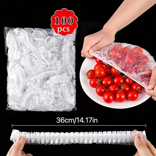 100 pcs Food-Grade Disposable Plastic Wrap