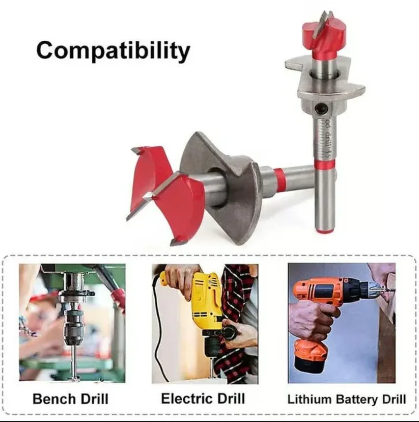 🔥🔥Off Positioning Woodworking Drill Bit Set(Pack of 5)