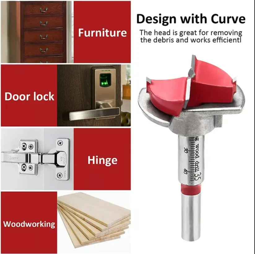 🔥🔥Off Positioning Woodworking Drill Bit Set(Pack of 5)