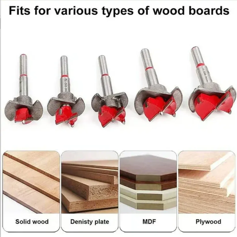 🔥🔥Off Positioning Woodworking Drill Bit Set(Pack of 5)
