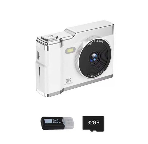 Caméra compacte 64MP IPS monitor et grand écran, vente chaude LK003 double lentille 1080P caméra numérique portable compact petit voyage caméra CCD rétro