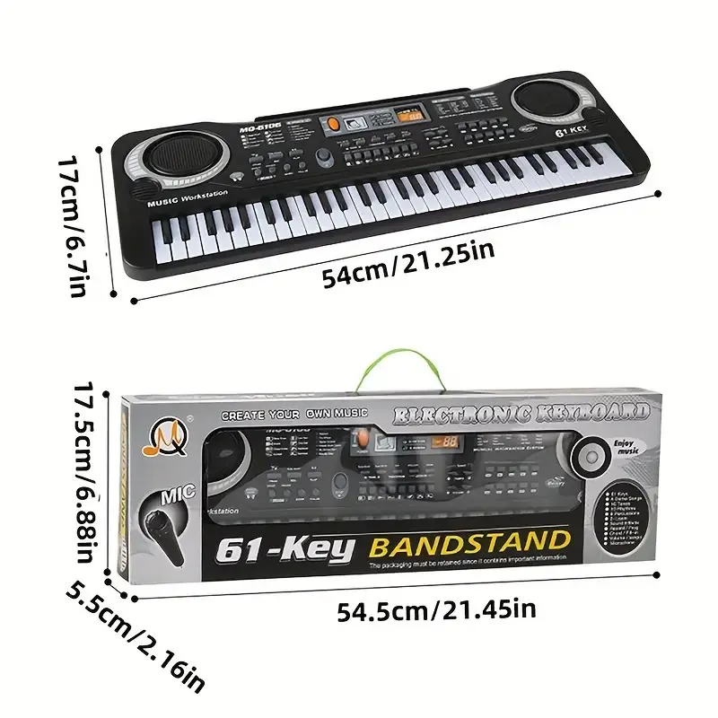 🔥🔥🔥61-key digital piano keyboard, built-in microphone, USB power supply, music enlightenment