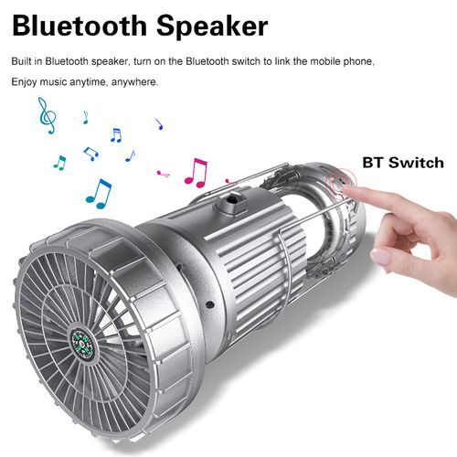 🔥🔥🔥2025 Multi-function LED Camping Lamp (USB charging + Bluetooth music + mobile phone charging)