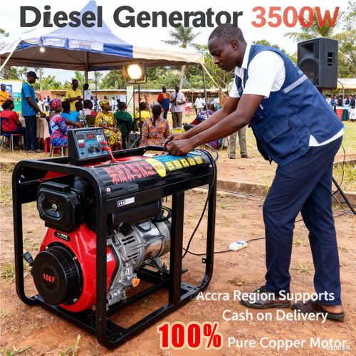 Ghana Essential Diesel Generator – 100% Pure Copper Motor ⚡ Cash on Delivery in Accra 💰