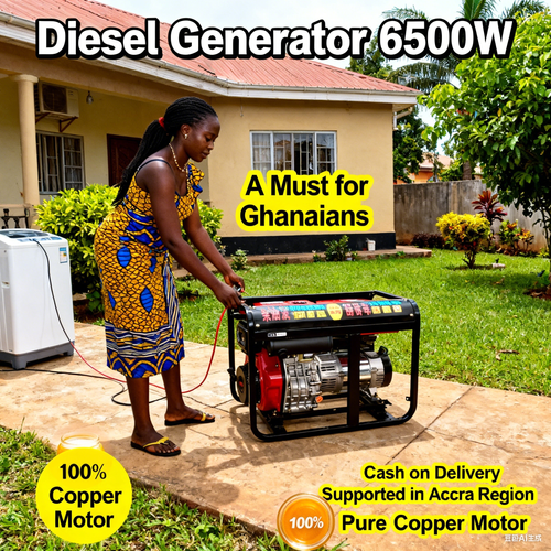 Ghana Essential Diesel Generator – 100% Pure Copper Motor ⚡ Cash on Delivery in Accra 💰