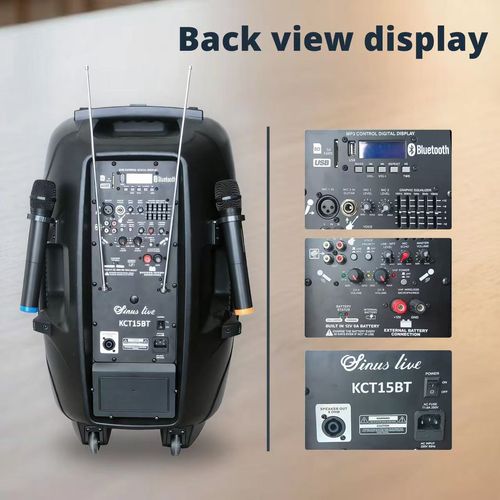 Ghana Must-Have High-Volume Bluetooth Outdoor Speaker with Wireless Mics – Ideal for Parties, Gatherings & More!