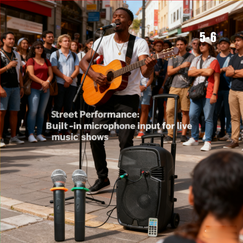 Ghana Must-Have High-Volume Bluetooth Outdoor Speaker with Wireless Mics – Ideal for Parties, Gatherings & More!