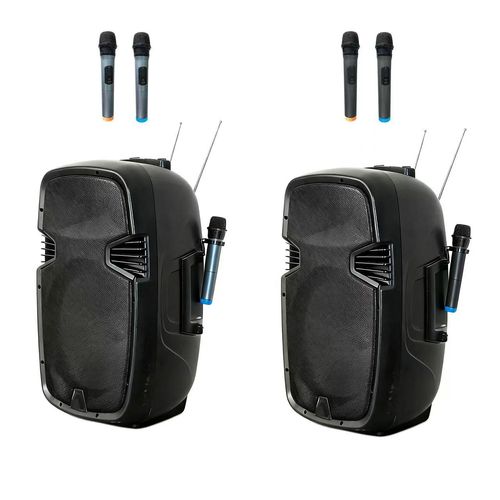 Ghana Must-Have High-Volume Bluetooth Outdoor Speaker with Wireless Mics – Ideal for Parties, Gatherings & More!