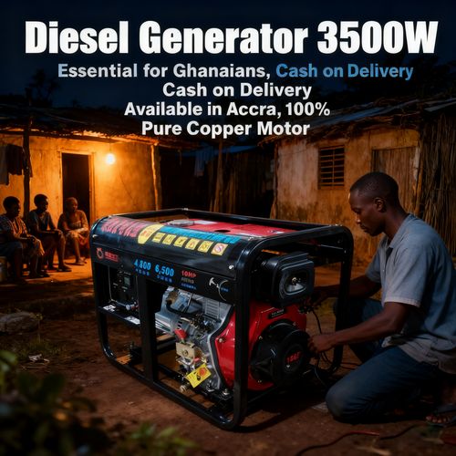 Ghana Essential Diesel Generator – 100% Pure Copper Motor ⚡ Cash on Delivery in Accra 💰