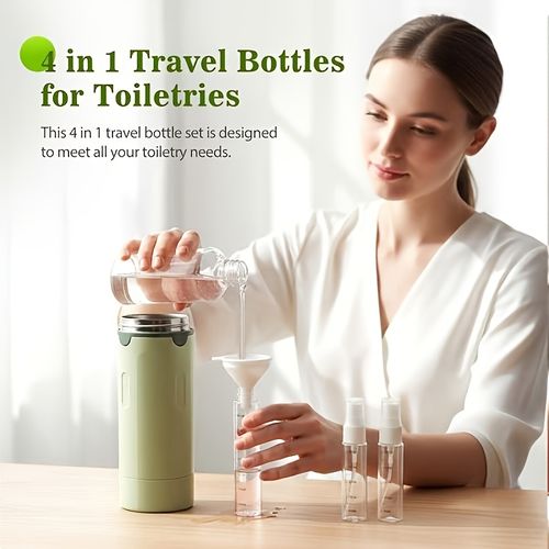 5-Piece Leak-Proof Refillable Travel Toiletry Container Set