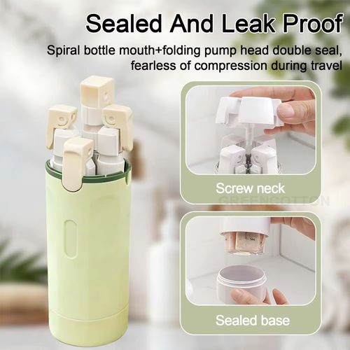 5-Piece Leak-Proof Refillable Travel Toiletry Container Set