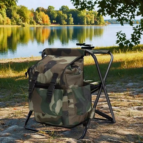 Folding Stool, Backpack‑Style Chair