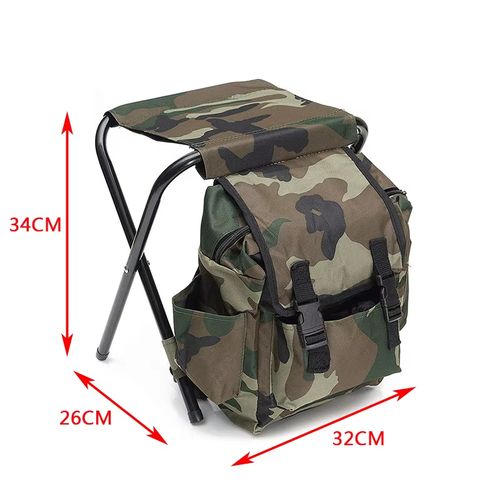 Folding Stool, Backpack‑Style Chair
