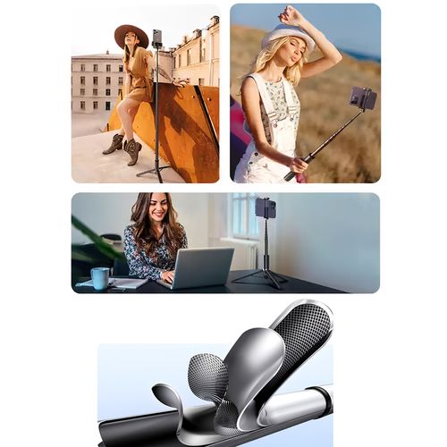 Anti-Shake, Extendable Selfie Stick with Bluetooth Remote
