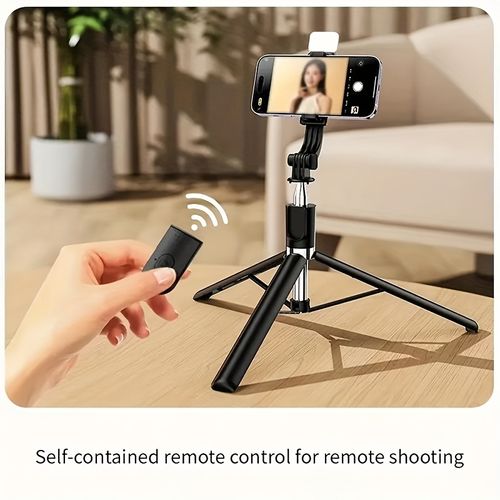 Anti-Shake, Extendable Selfie Stick with Bluetooth Remote