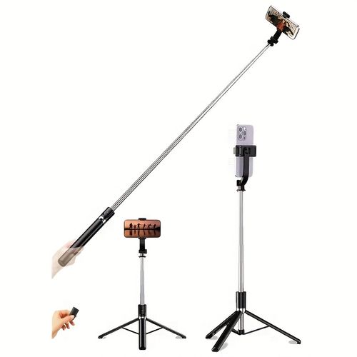 Anti-Shake, Extendable Selfie Stick with Bluetooth Remote