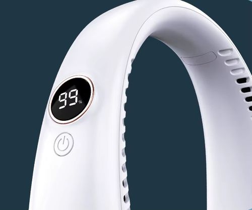 Bladeless Neck Fan (with Digital Display and Fast Charging)